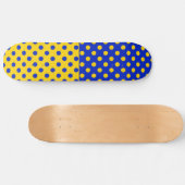 Halbblauer Polka Dots Design Skateboard (Horizontal)