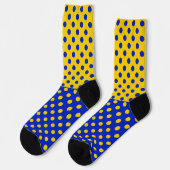 Halbblauer Polka Dots Design Socken (Linkes Detail)