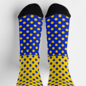 Halbblauer Polka Dots Design Socken (Oben)