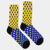 Halbblauer Polka Dots Design Socken (Rechts)
