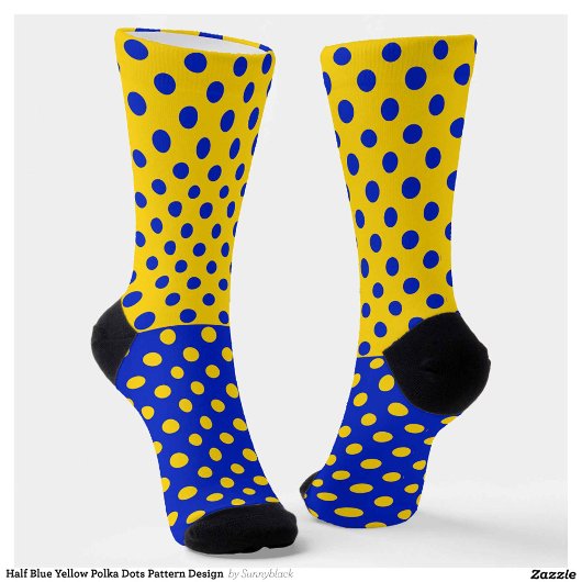 Halbblauer Polka Dots Design Socken