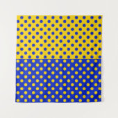 Halbblauer Polka Dots Design Wandteppich (Vorderseite (Horizontal))