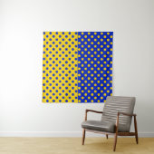 Halbblauer Polka Dots Design Wandteppich (Beispiel)
