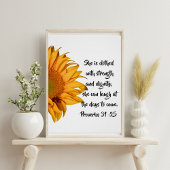 Halbblütensprichwörter 31:25 Bibelverse Custom Poster