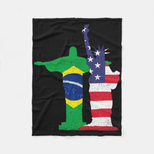 Halbbrasilianer Halbamerikaner USA Brasilien Kultu Fleecedecke