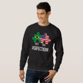 Halbbrasilianischer Halbamerikanischer Flaggenverb Sweatshirt (Vorne ganz)