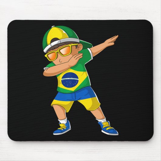 Halbbrasilianischer halbukrainischer Junge Kind Br Mousepad (Vorne)