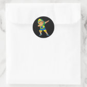 Halbbrasilianischer halbukrainischer Junge Kind Br Runder Aufkleber (Tasche)