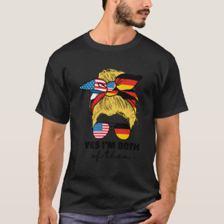 Halbdeutsch und amerikanisches Deutschland US-Flag T-Shirt