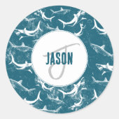 Halbdunkel Runder Aufkleber (Vorderseite)