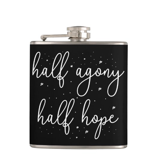 Halbe Agonie, Halbhoffentlich II - Überzeugungsquo Flachmann (Vorderseite)