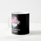 Halbe Amerikaner Halbe argentinische US-argentinis Kaffeetasse (Vorderseite Links)