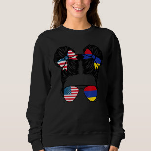 Halbe Amerikanerin Halbe armenische Girl USA Armen Sweatshirt