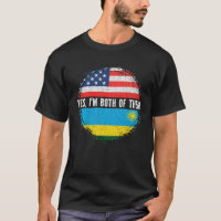 Halbe Amerikanerin Half Ruanda USA Flagge Ruanda