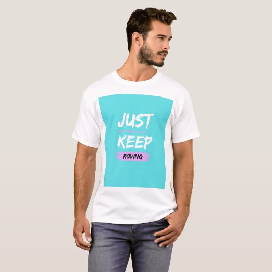 halbe Ärmel mit Schriftzug-Design T-Shirt (Vorne ganz)