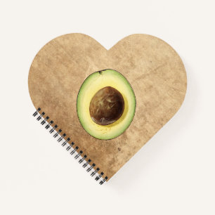 Halbe Avocado-Illustration Notizblock