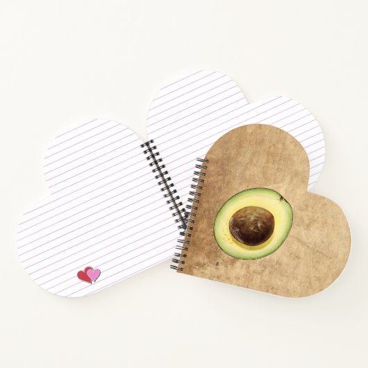 Halbe Avocado-Illustration Notizblock (Innenseite)