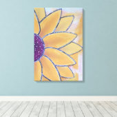 Halbe Blume Leinwanddruck (Insitu (Holzboden))