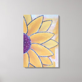 Halbe Blume Leinwanddruck