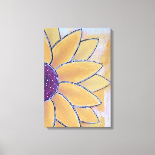 Halbe Blume Leinwanddruck (Vorderseite)
