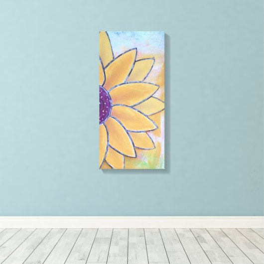 Halbe Blume Leinwanddruck (Insitu (Holzboden))