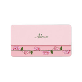 Halbe Blüten Adressaufkleber