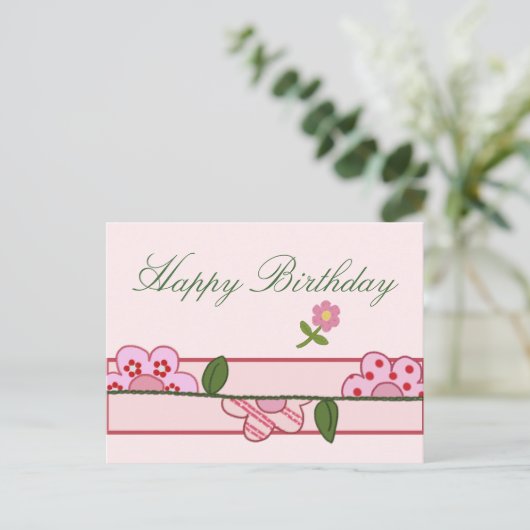 Halbe Blüten Postkarte (Stehend Vorderseite)