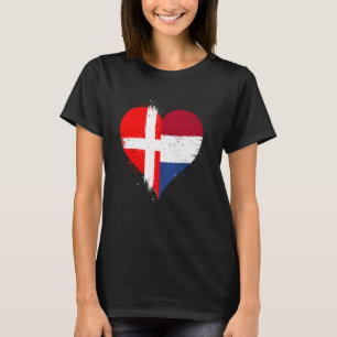 Halbe dänische Hälfte holländische A dänische nied T-Shirt