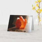 Halbe Daumen oben Karte (Gelbe Blume)