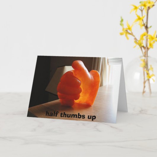 Halbe Daumen oben Karte (Gelbe Blume)