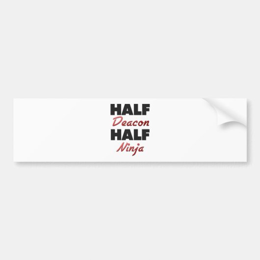 Halbe Diakon halbes Ninja Autoaufkleber (Vorne)
