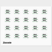 Halbe Dispatcher Zombie-Schicht Runder Aufkleber (Blatt)