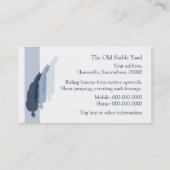 Halbe Durchlaufgraphik des blauen Dressage Visitenkarte (Rückseite)