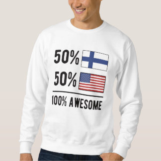Halbe finnische Half-Amerikanische Flagge Finnland Sweatshirt