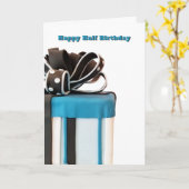 halbe Geburtstagskarte Karte (Gelbe Blume)