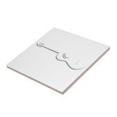 Halbe Gitarre-Kontur Fliese (Seite)