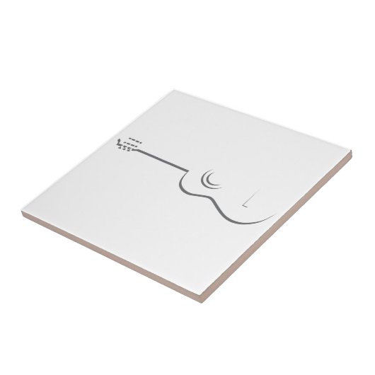 Halbe Gitarre-Kontur Fliese (Seite)