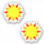Halbe Größe Sun-Sticker Aufkleber (Vorderseite)