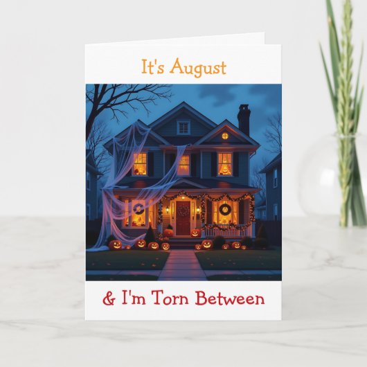 Halbe Halloween und halb Weihnachten | Spaß Karte (Vorderseite)