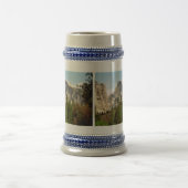 Halbe Haube gerahmter Stein Bierglas (Mittel)