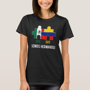 Halbe kolumbianische halb mexikanische Flag Map DN T-Shirt