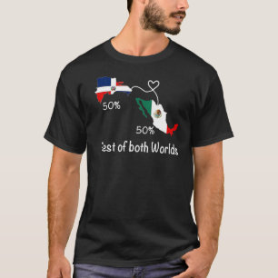 Halbe kolumbianische halb mexikanische Flag Map Li T-Shirt