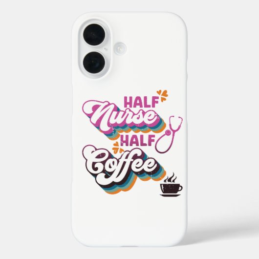 Halbe Krankenschwester halb Kaffee Krankenschweste Case-Mate iPhone Hülle (Rückseite)