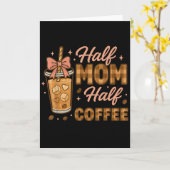 Halbe Mama Halber Kaffee Eiskaffee Mama Leben Graf Karte (Gelbe Blume)