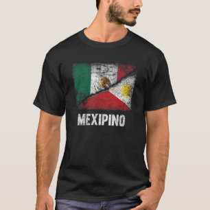 Halbe mexikanische Halb-philippinische Flagge Mexi T-Shirt