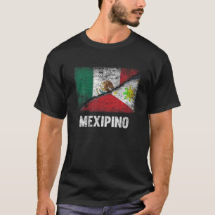 Halbe mexikanische Halb-philippinische Flagge Mexi T-Shirt