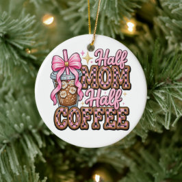 Halbe Mutter, halber Kaffee-Schmuck  Keramik Ornament