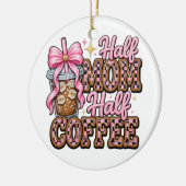 Halbe Mutter, halber Kaffee-Schmuck  Keramik Ornament (Links)