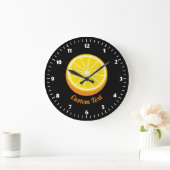 Halbe Orange Große Wanduhr (Zuhause)