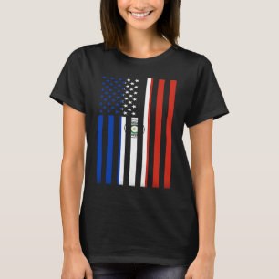 Halbe paraguayische Flagge Vintag American Inside  T-Shirt